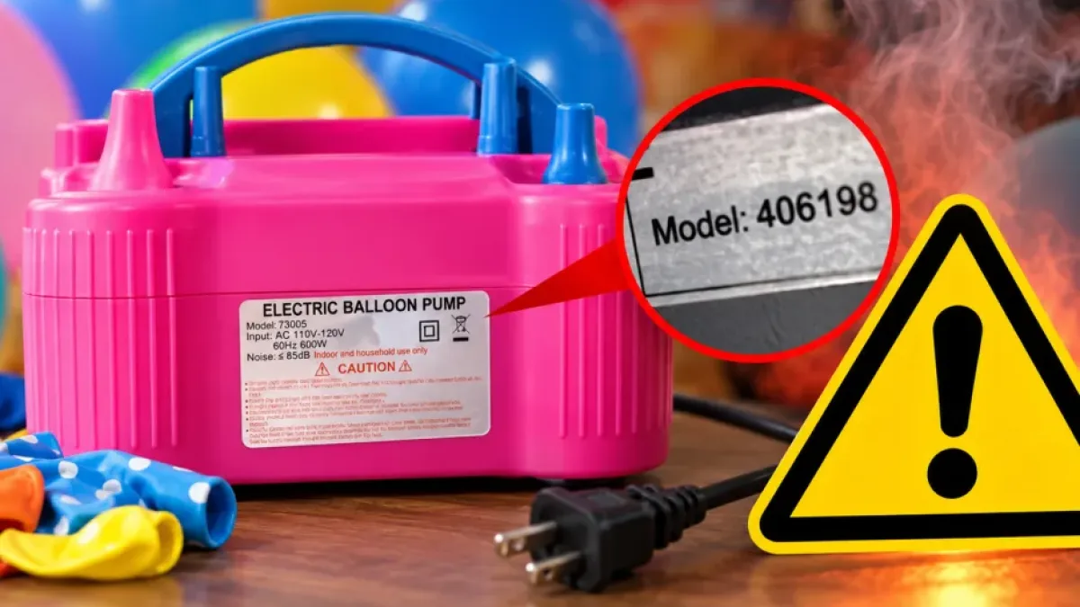 Retiran del mercado miles de bombas eléctricas para globos por riesgo de explosión