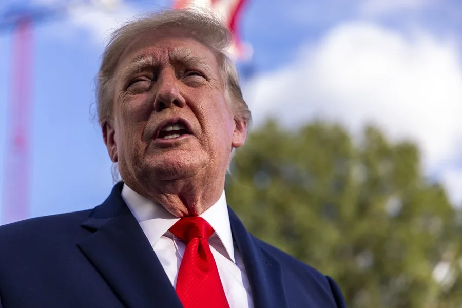 El presidente de EE.UU., Donald Trump, en una rueda de prensa en la Casa Blanca, en Washington (EE.UU.). EFE/ EPA/ Shawn Thew
