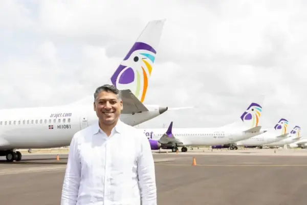 Víctor Pacheco, CEO de la aerolínea dominicana, arajet/Fuente externa